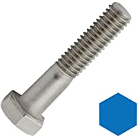 D2D | VPE: 10 unidades – Tornillos hexagonales con vástago – M5 x 30 – DIN 931 - ISO 4014 – de acero inoxidable A2 V2A…